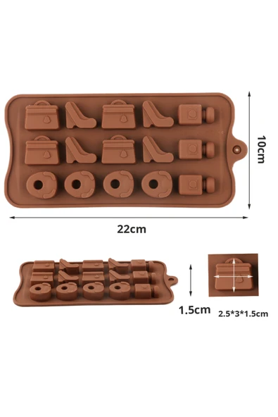 Siliko World Çikolata Kalıbı Çanta Ayakkabı Parfüm