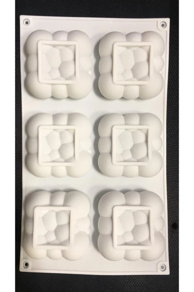 SANBON Silikon 6lı Bubble , Bulut Şekilli Çikolata , Sabun , Mum , Kek Kalıbı ,pasta Kalıbı