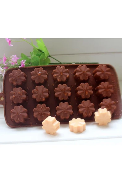Siliko World Silikon Çiçek Çikolata Mum Buz Kek Kalıp