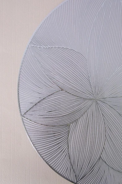 Digithome 6’lı Amerikan Servisi Supla Yuvarlak Gümüş 38 Cm THN76953 C1-1-18 - 2