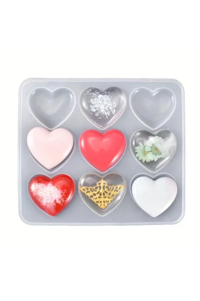 Siliko World Çoklu Kalp Reçine Epoksi Ve Sabun Kalıbı - 2