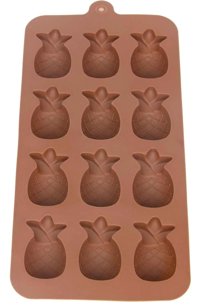 Siliko World Silikon Çikolata Buz Jelibon Epoksi Kalıbı Ananas Modeli - 5