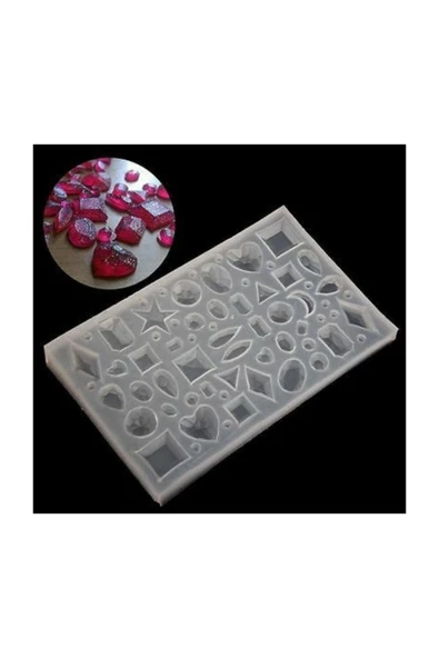 Siliko World Takı Küpe Kolye Yüzük Taş Seti Kalıbı Epoksi Reçine Kalıbı