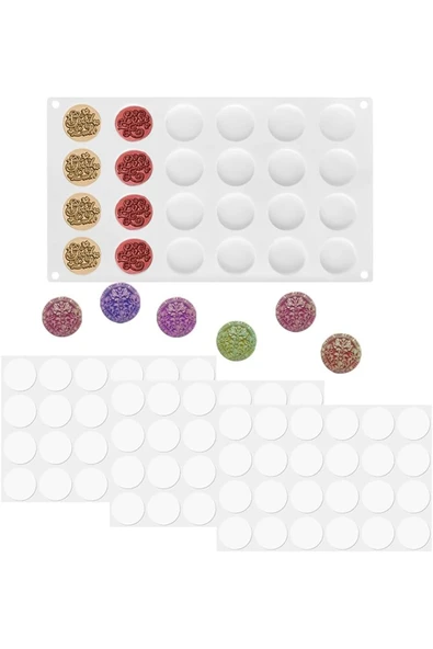 Siliko World Silikon Epoksi Çoklu Daire Anahtarlık Kolye Mum Ve Mühür Kalıbı - 3