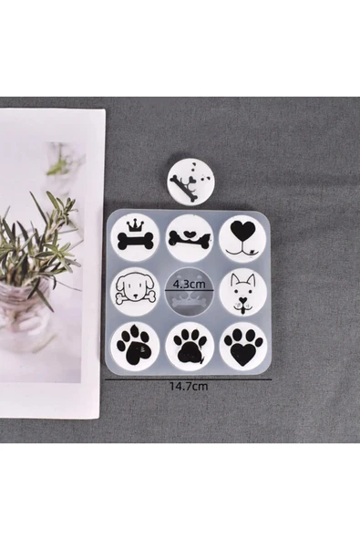 Siliko World Epoksi Çoklu Hayvan Telefon Tutacağı Magnet Kalıbı - Resim 4