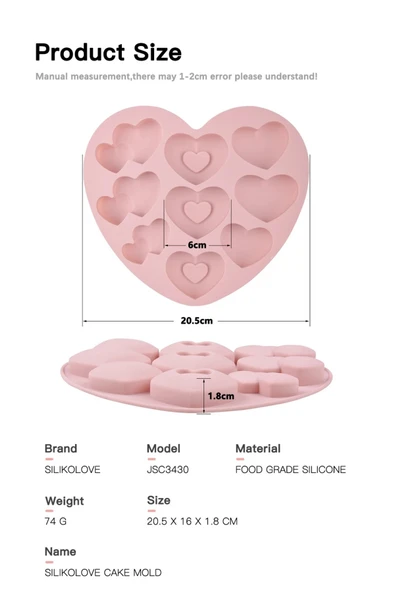 Siliko World Silikon Çikolata Kalıbı Sabun Kalıbı Ve Mum Kalıbı Silikon Kalıp - 8