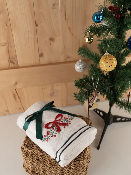 Pamuklu 2'li 40x70 cm Modern & Şık Hediyelik Havlu Seti Baveno - Resim 11