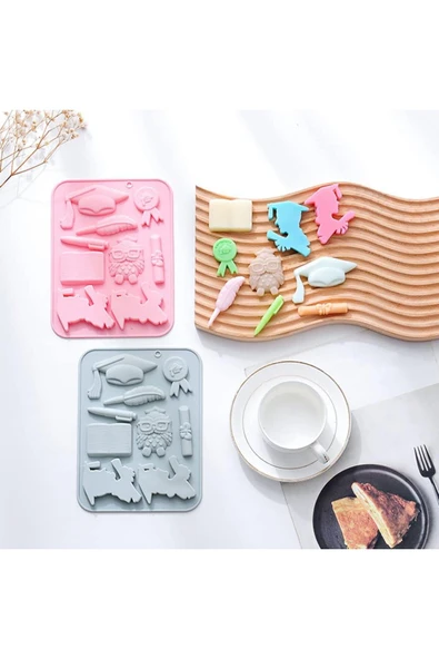 Siliko World Çikolata Epoksi Sabun Mum Jelibon Şeker Hamuru Silikon Kalıp - 5