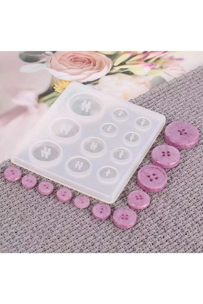 Siliko World Silikon Epoksi Kalıbı Düğme Kalıbı