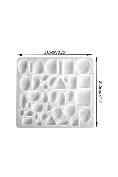 Siliko World Epoksi Reçine Silikon Kalıp Küpe Kolye Anahtarlık Kalıbı - 4
