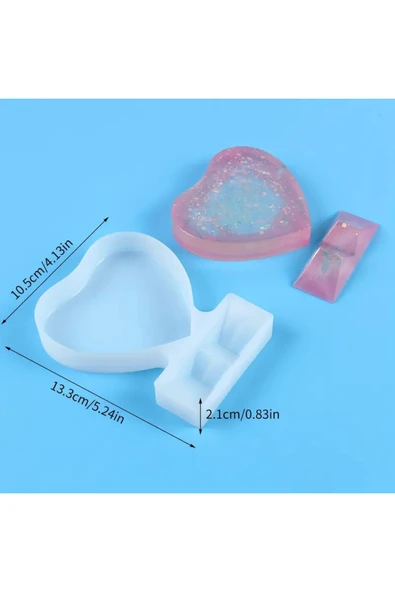 epoksi kalıpları Epoksi Reçine Fotoğraf Çerçevesi Silikon Resim Çerçevesi Kalıbı 13x10cm - 4