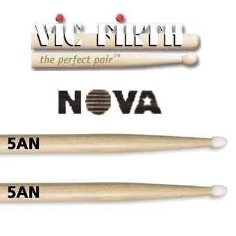 VICFIRTH N5AN BAGET NOVA 5A NYLON TIP, HICKORY, 16"x0.565" ürün görseli