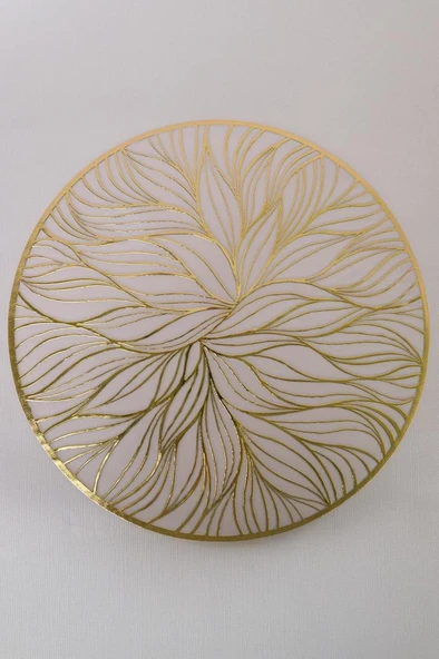 Digithome 6’lı Amerikan Servis Supla Yuvarlak Gold 38 Cm THN76972 C1-1-18