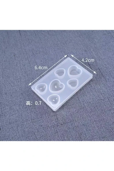 Siliko World Epoksi Mini Kalp Kolye Küpe Kalıbı - 2