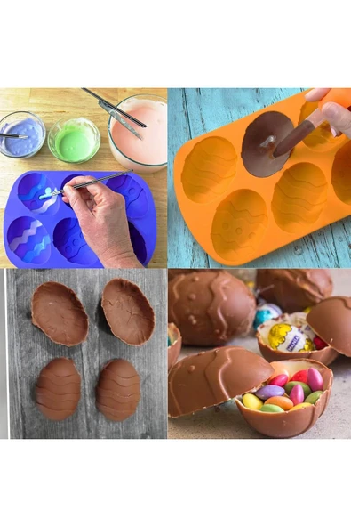 Siliko World Paskalya Yumurtası Kek & Çikolata Silikon Kalıbı - 4
