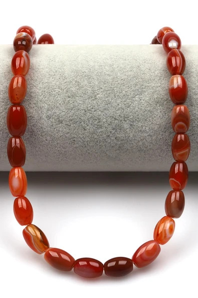 Kahverengi Akik Doğaltaş Dizi 8 x 12 mm Arpa Kesim - Resim 2