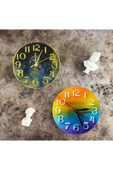 Siliko World Silikon Epoksi Reçine Kalıp Saat Kalıbı 15,5cm ürün görseli 1