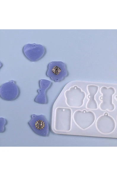 Siliko World Silikon Epoksi Çoklu Kolye Kalıbı