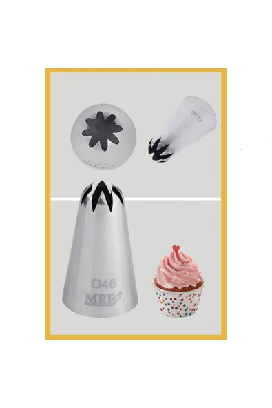 Siliko World Paslanmaz Çelik Krema Sıkma Torbası Ucu (Şanti Torbası Ucu, Duy) 1 Adet + 4 Adet Şanti Torbası