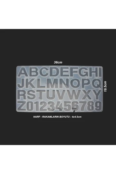 Siliko World Epoksi Reçine Kalıp Delikli Alfabe - 3