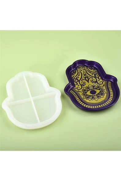 Siliko World Epoksi Silikon Fatima Ana Eli Tabak ve Çerezlik Kalıbı - 6