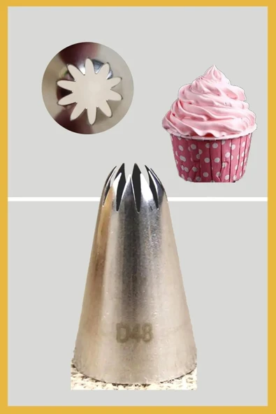 Siliko World Paslanmaz Çelik Krema Sıkma Torbası Ucu (Şanti Torbası Ucu, Duy) 1 Adet + 4 Adet Şanti Torbası