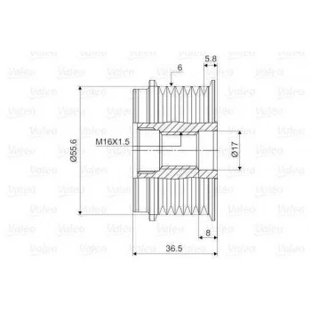Mercedes Alternator Kasnagı (bosch Tip) Mercedes W202 96>00 S202 96>01 W210 96>02 V-Class 638/2 96>03 Vito 63 - Valeo 588068 ürün görseli 1
