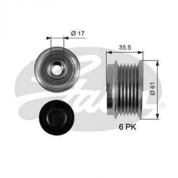 Chevrolet Alternator Kasnagı (bosch Tip) Mercedes W202 96>00 S202 96>01 W210 96>02 V-Class 638/2 96>03 Vito 63 - Gates Oap7100 ürün görseli 1