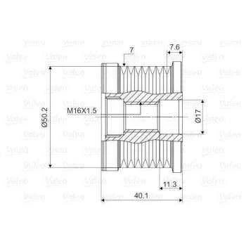 Mercedes Alternator Kasnagı X164 09>12 W211 06>08 W221 09>13 W164 09>11 - Valeo 588100 ürün görseli 1