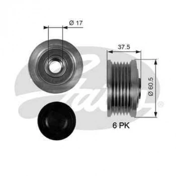Fiat Alternator Kasnagı (rulmanlı) Doblo (01 ) Bravo (96 01) Marea (96 ) 1,9td 1,9jtd - Gates Oap7048 ürün görseli 1