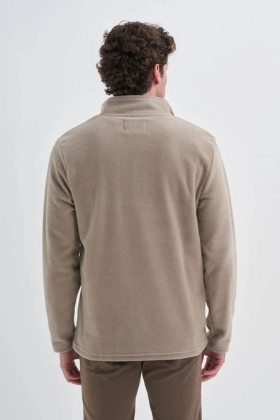 Cazador Yarım Balıkçı Yaka Kalın Polar Regular Fit Sweatshirt-56320 - Resim 3