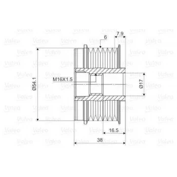 İveco Ticarı Alternator Kasnagı Rulmanlı Doblo Fiorıno İdea Linea Palıo Punto Albea Astra G Astra H Combo Corsa C - Valeo 588006 ürün görseli 1