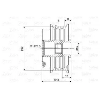 Toyota Alternator Kasnagı Rulmanlı Yarıs Verso 1,4d 4d - Valeo 588097 ürün görseli 1