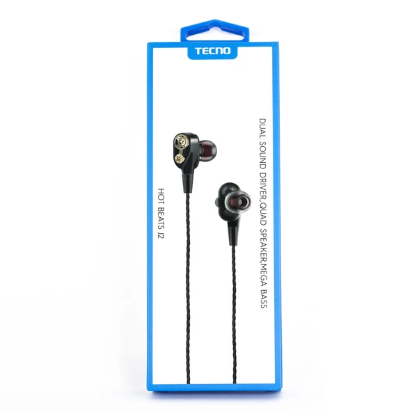 Tecno Hot Beats 3D Hifi 4 Hoparlörlü 3.5mm Jack Girişli Type-C Dönüştürücülü Mikrofonlu Kulaklık Siyah J2UC10 - 8