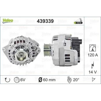 Fiat Alternator 14v 120a Boxer II Jumper II 2,8hdi 03>06 Ducato 2,8jtd / 2,3jtd 02>06 - Valeo 439339 ürün görseli