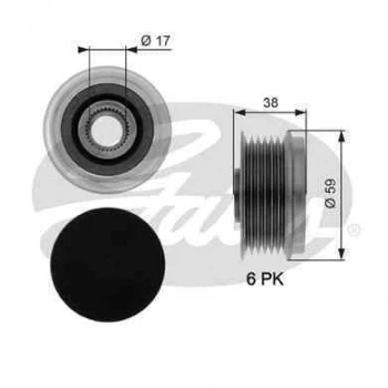 ALTERNATOR KASNAGI ASTRA H COMBO C CORSA C D MERIVA 1,3 CDTI DOBLO GRANDE PUNTO LINEA 1,3 MULTIJET - GATES OAP7039 - 1