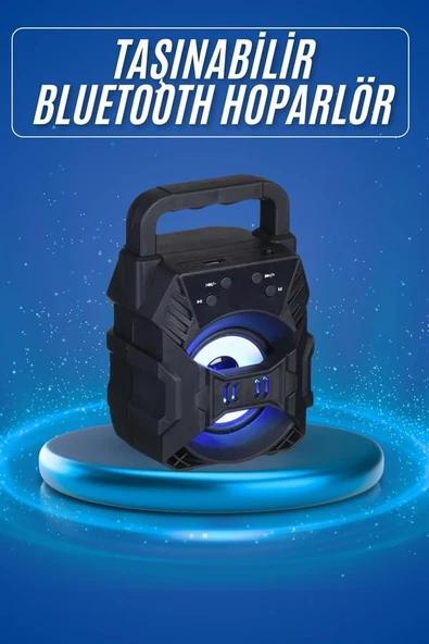 Işıklı Bluetooth Hoparlör Ses Bombası Taşınabilir Yüksek Ses Kaliteli Radyo Özelliği - 2