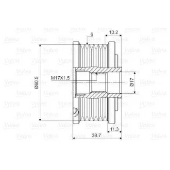 Fiat Alternator Gergi Rulmanı Doblo Brava Punto Lancıa Alfa Romeo 1,9jtd - Valeo 588089 - Resim 1