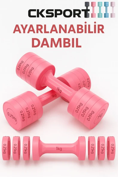 Ayarlanabilir Dambıl Seti 2×2,5 Kg Ayarlanabilir Ağırlık – Spor & Fitness Aleti 4'ü 1 Arada - 3