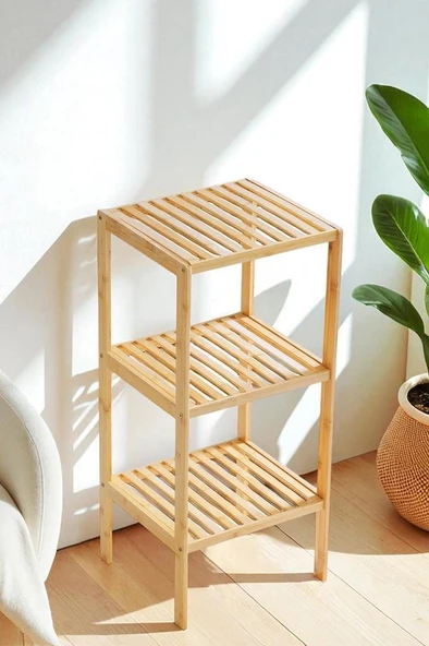 Digithome Bambu 3 Raflı Çok Amaçlı Organizer Mutfak Rafı Banyo Düzenleyici Raf Mio-004 - 2