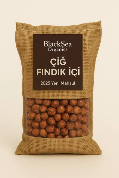 BlackSeaOrganics Çiğ Fındık İçi  2025 Yeni Mahsul, Katkısız Doğal, BlackSea Organics (500 gr)