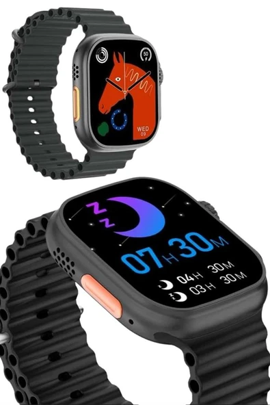 Ultra Akıllı Saat 49 Mm Çift Kordonlu Arama Cevaplama Bluetooth Bağlantılı - Resim 3