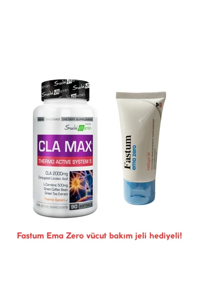 CLA Max 90 Softgels (50ml Fastum Ema Zero Jel Hediyeli) ürün görseli 1