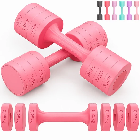 Ayarlanabilir Dambıl Seti 2×2,5 Kg Ayarlanabilir Ağırlık – Spor & Fitness Aleti 4'ü 1 Arada - 4