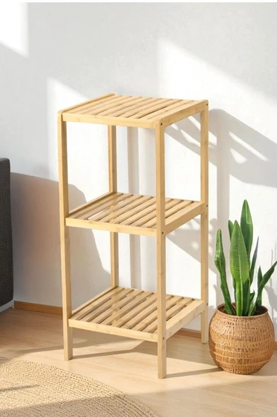 Digithome Bambu 3 Raflı Çok Amaçlı Organizer Mutfak Rafı Banyo Düzenleyici Raf Mio-004 - 3