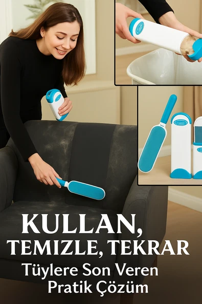 Sihirli 2’li Set Tüy ve Kıl Toplayıcı  Evcil Hayvan Sahiplerinin Kurtarıcısı - 3