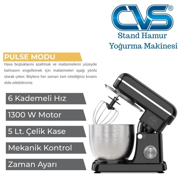 CVS DN 4658 Hamur Yoğurma Makinesi 1300W - 3
