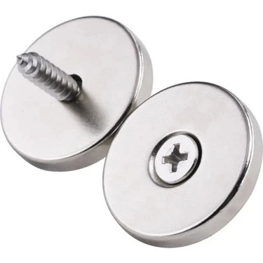 10 Adet 25x10/5x5,5 Mm Neodyum Mıknatıs Havşa Delikli Magnet Vida Atılabilir N35 Nikel Paslanmaz - 5