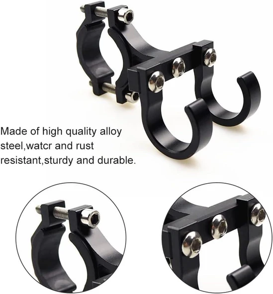 Sarissa 2147 Bisiklet Elektrikli Motosiklet Ve Scooter Alüminyum Gidona Takılan Taşıma Kancası - Resim 2