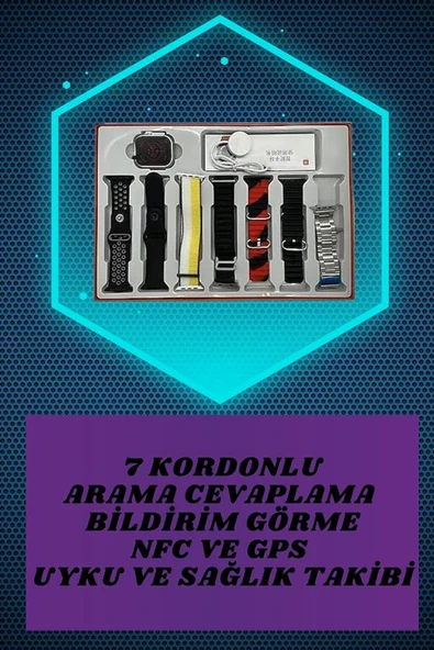 Kulak Üstü P9 Kablosuz Bluetooth Kulaklık ve 7 Kordonlu Akıllı Saat - Resim 3